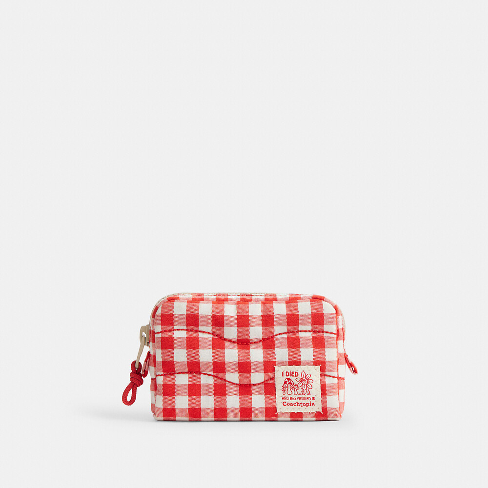NWOT Coachtopia Loop Pouch In Gingham (Small)